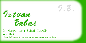 istvan babai business card