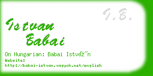 istvan babai business card